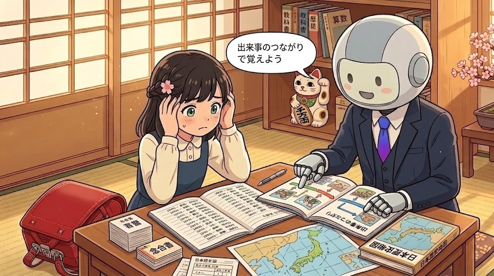 社会・歴史が苦手な子どもへの教え方|AI家庭教師で「丸暗記」から「つながり」へ